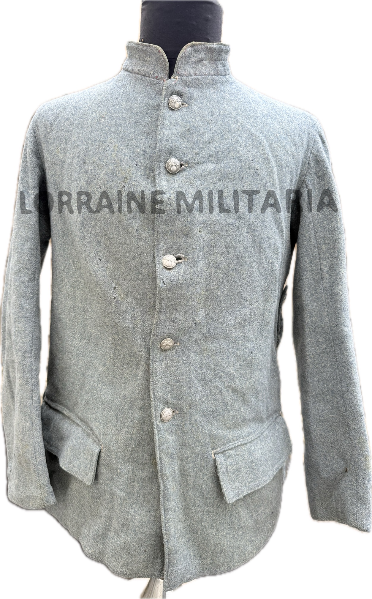militaria : VAREUSE TROUPE FRANÇAISE MLE 1915  BLEU HORIZON DATEE 1916
