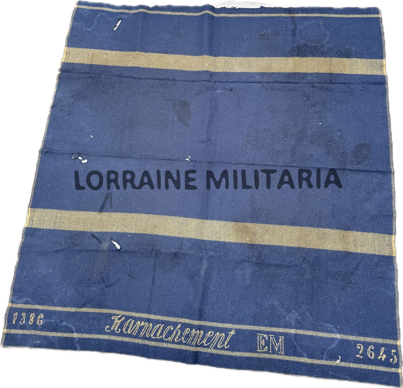 militaria : COUVERTURE REGLEMENTAIRE FRANÇAISE HARNACHEMENT DATEE 1886