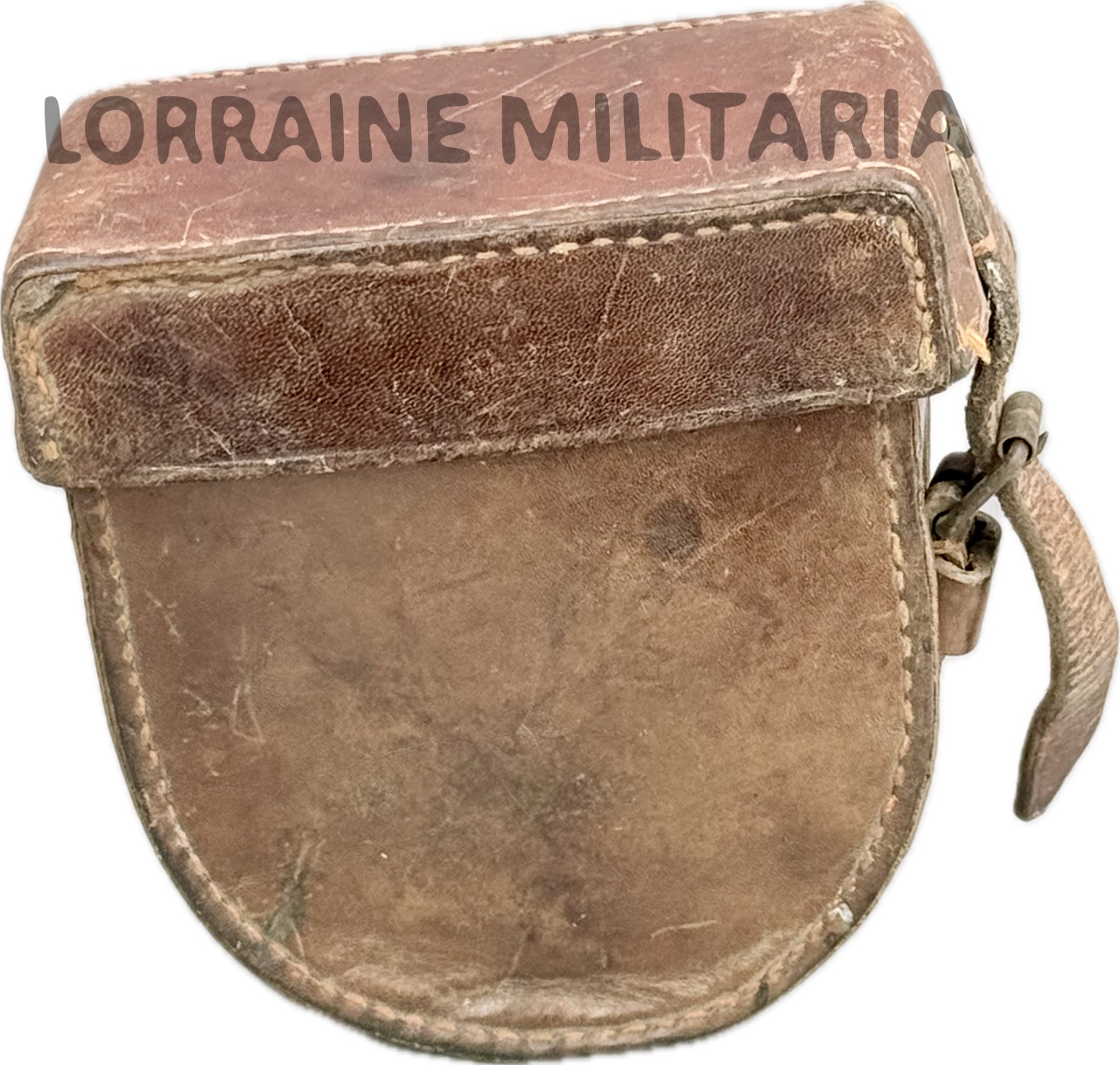 militaria : ECOUTEUR ALLEMAND POUR TELEPHONIE AVEC ETUI CUIR DE TRANSPORT