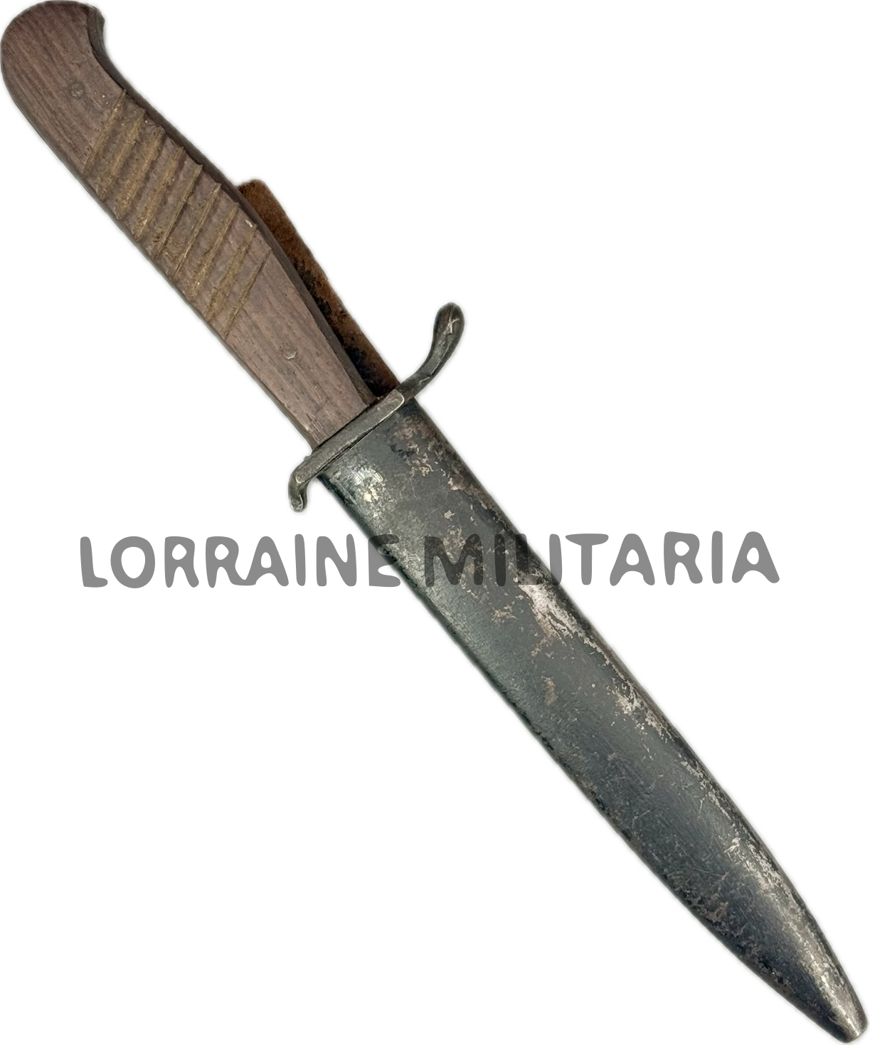 militaria : COUTEAU DE COMBAT ALLEMAND MANCHE BOIS