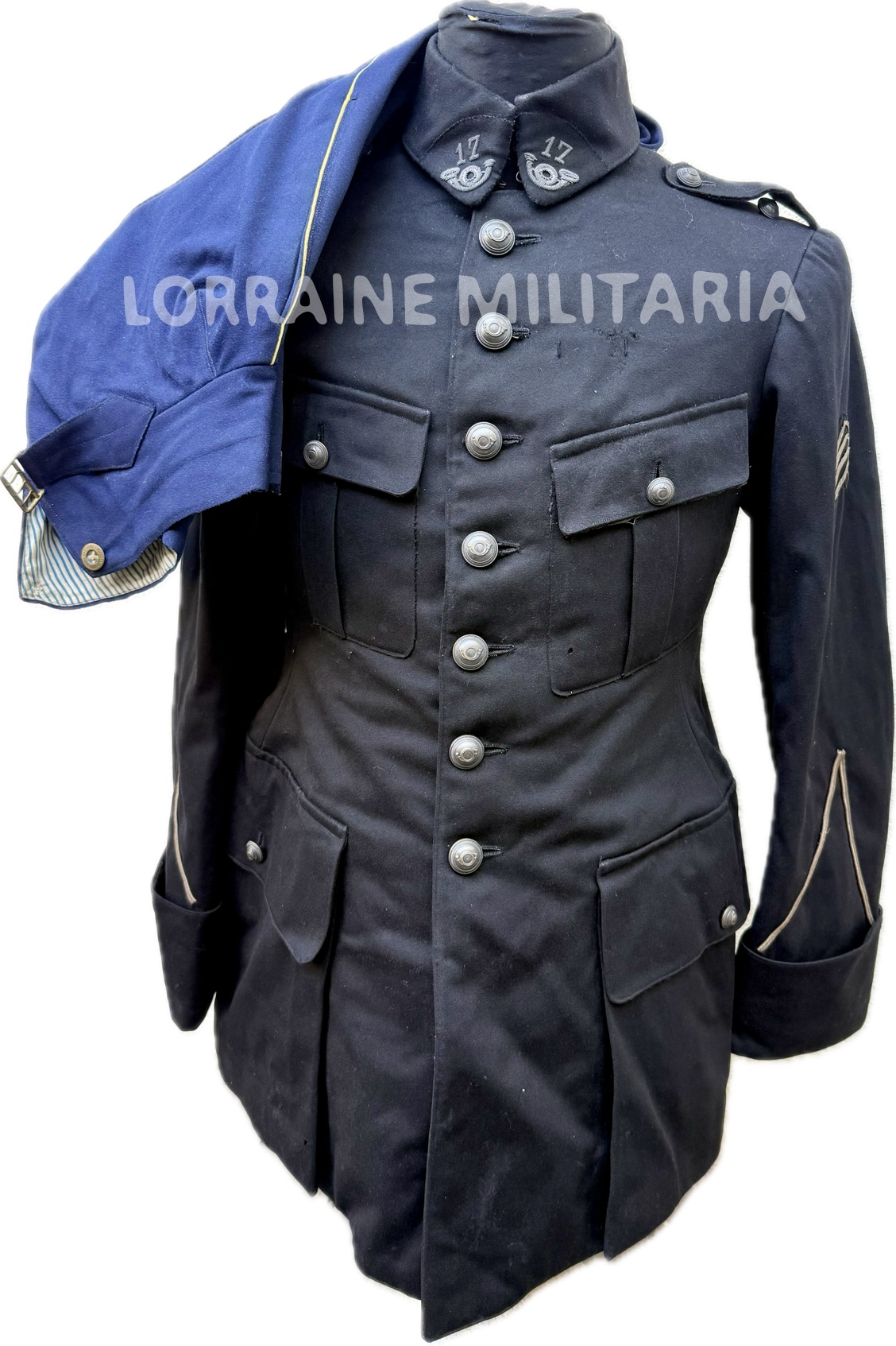 militaria : SUPERBE TENUE FRANÇAISE D'UN SOUS-LIEUTENANT DU 17 IÈME BATAILLON DE CHASSEUR AL