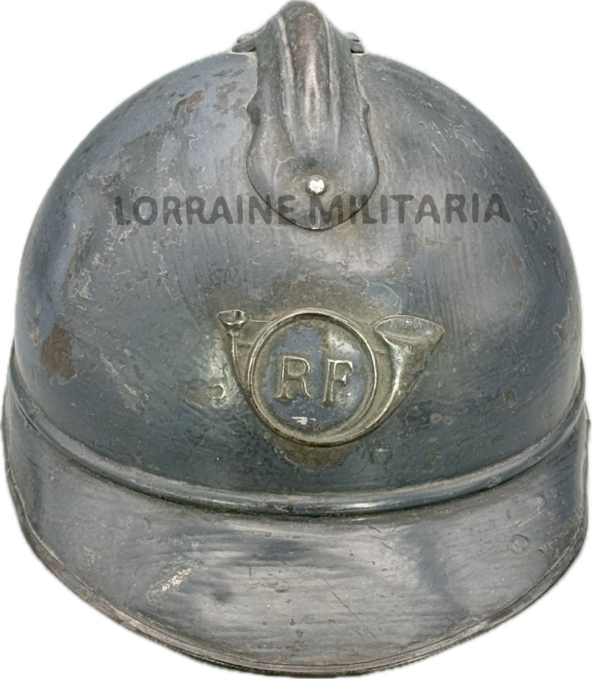 militaria : CASQUE ADRIAN MLE 1915 TROUPE DE CHASSEUR NOMINATIF