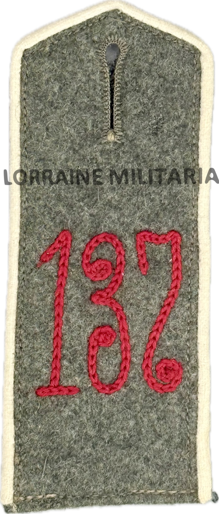 militaria : PATTE D'EPAULE MLE 1915 DE BLUSE DU 137 IÈME REGIMENT D'INFANTERIE HAGENAU