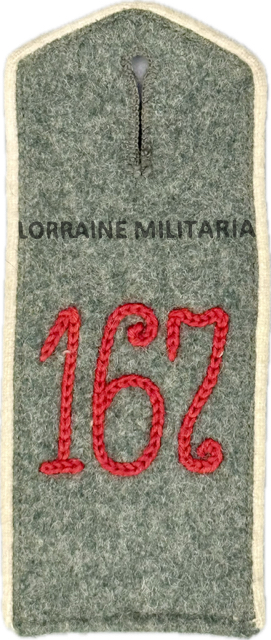 militaria : PATTE D'EPAULE MLE 1915 DE BLUSE DU 167 IÈME REGIMENT D'INFANTERIE