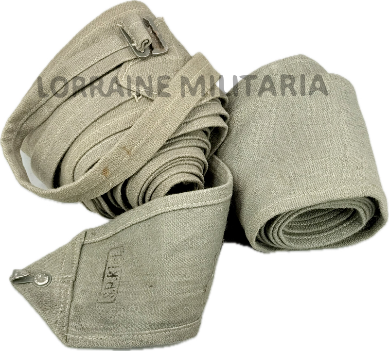 militaria : BANDES MOLLETIERES MARINE ALLEMANDE COTON FELDGRAU