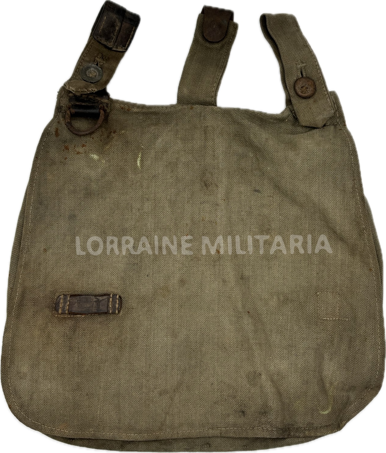 militaria : MUSETTE BROTBEUTEL TOILE GRISE DU 23 ème PIONNIER REGIMENT