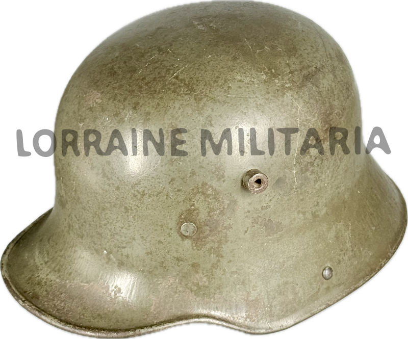 militaria : STAHLHELM MODELE 1916 DEUXIEME TYPE FELDGRAU VERT POMME