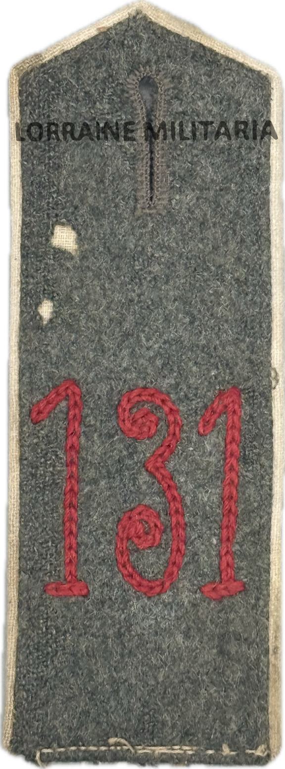 militaria : PATTE D'EPAULE MLE 1915 DE BLUSE DU 131 IÈME REGIMENT D'INFANTERIE