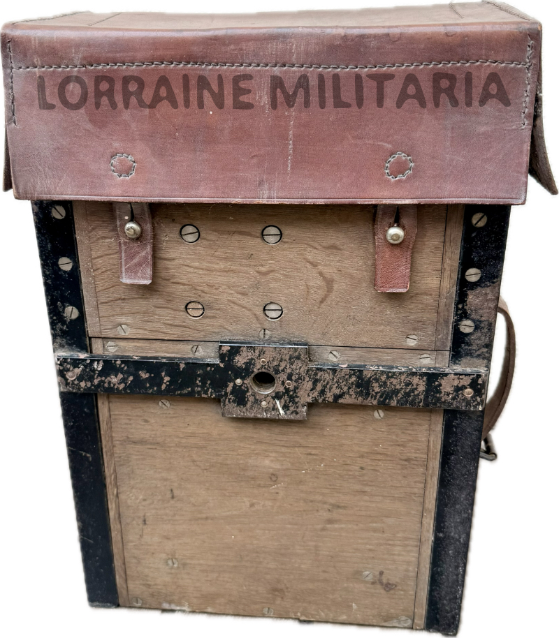 militaria : RARE TELEPHONE DE CAMPAGNE ALLEMAND POUR L'ARTILLERIE COMPLET 1915