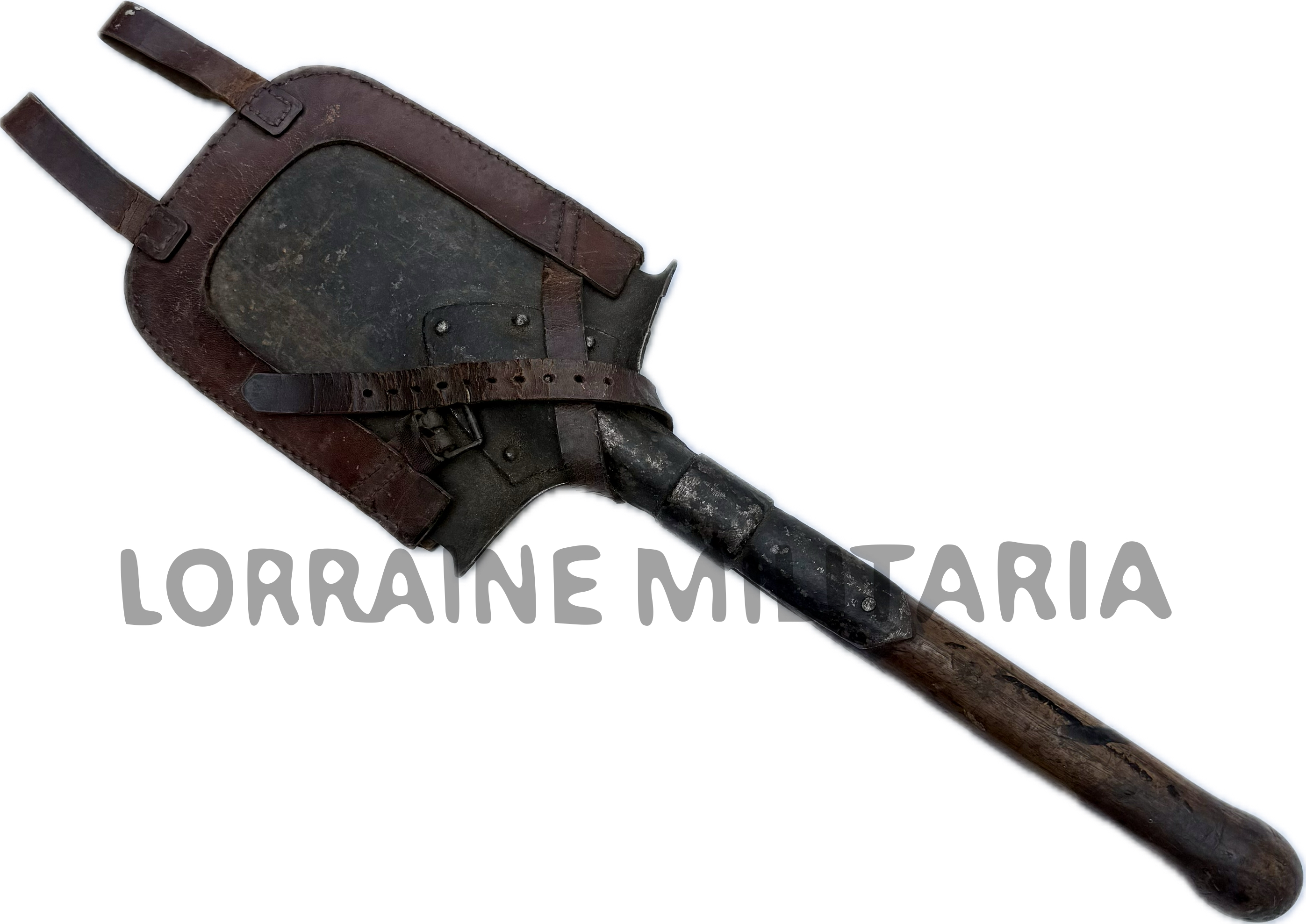 militaria : PELLE DE SOLDAT ALLEMAND INFANTERIE AVEC ETUI CUIR FAUVE