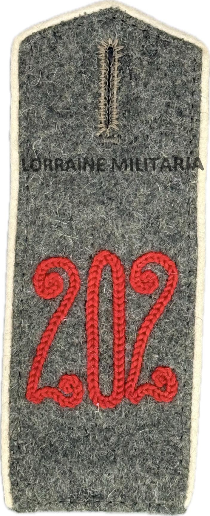 militaria : PATTE D'EPAULE MLE 1915 DE BLUSE DU 202 ÈME REGIMENT D'INFANTERIE DE RÉSERVE