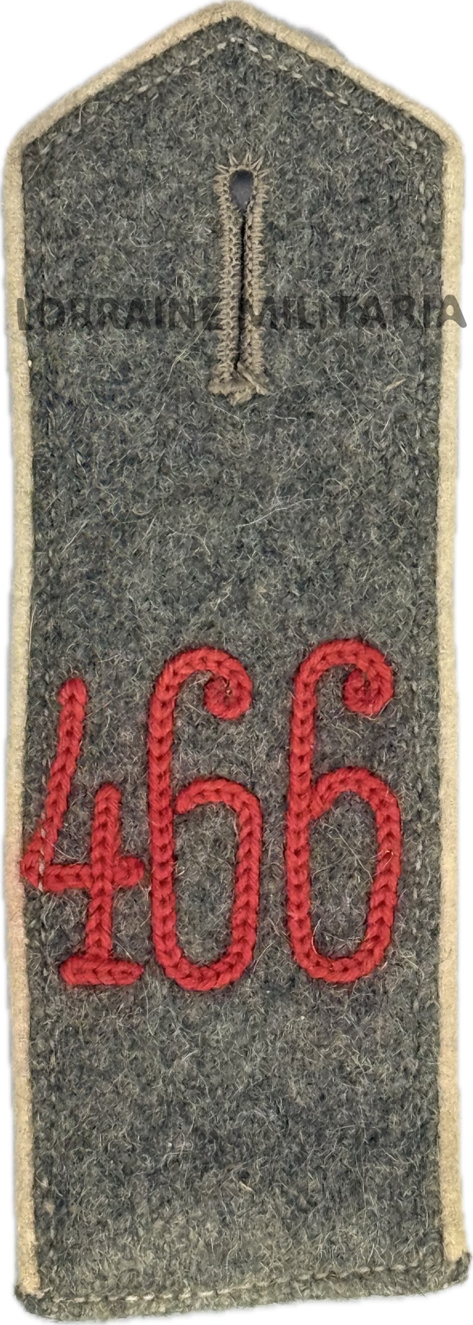 militaria : PATTE D'EPAULE MLE 1915 DE BLUSE DU 466 ÈME REGIMENT D'INFANTERIE
