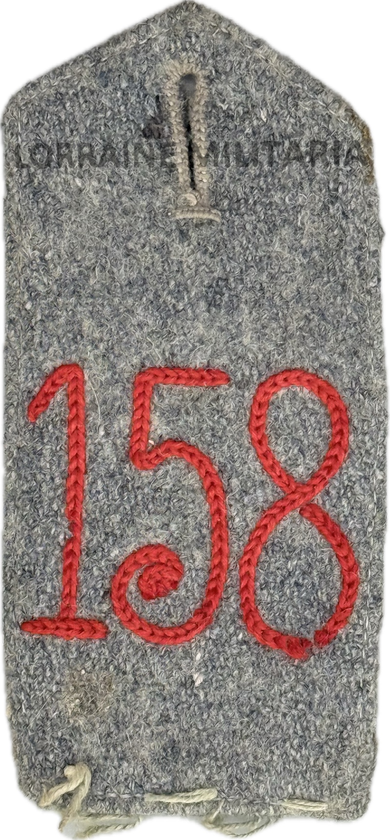 militaria : PATTE D'EPAULE MLE 1914 DU 158 ÈME REGIMENT D'INFANTERIE