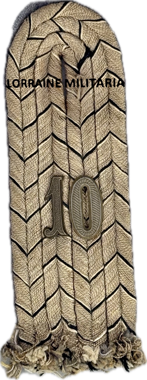 militaria : PATTE D'EPAULE D'OFFICIER PRUSSIEN  DU 10 ÈME GROUPE DU TRAIN