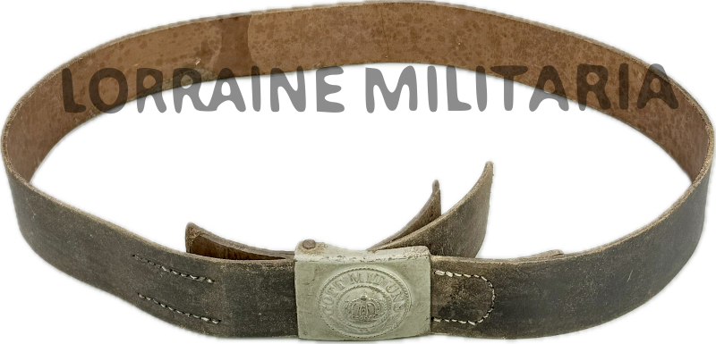 militaria : CEINTURON TROUPE ALLEMAND PRUSSE MODÈLE 1915 DATÉ 1918
