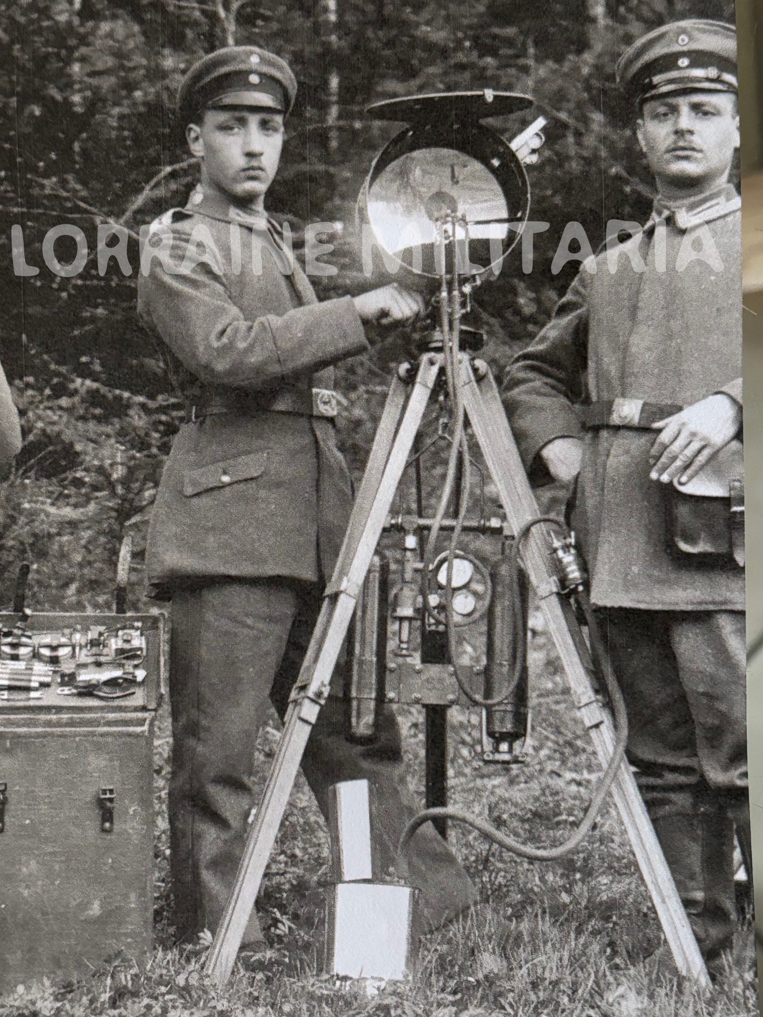 militaria : TREPIED POUR PROJECTEUR CARL ZEISS GROS MODELE ACETYLENE