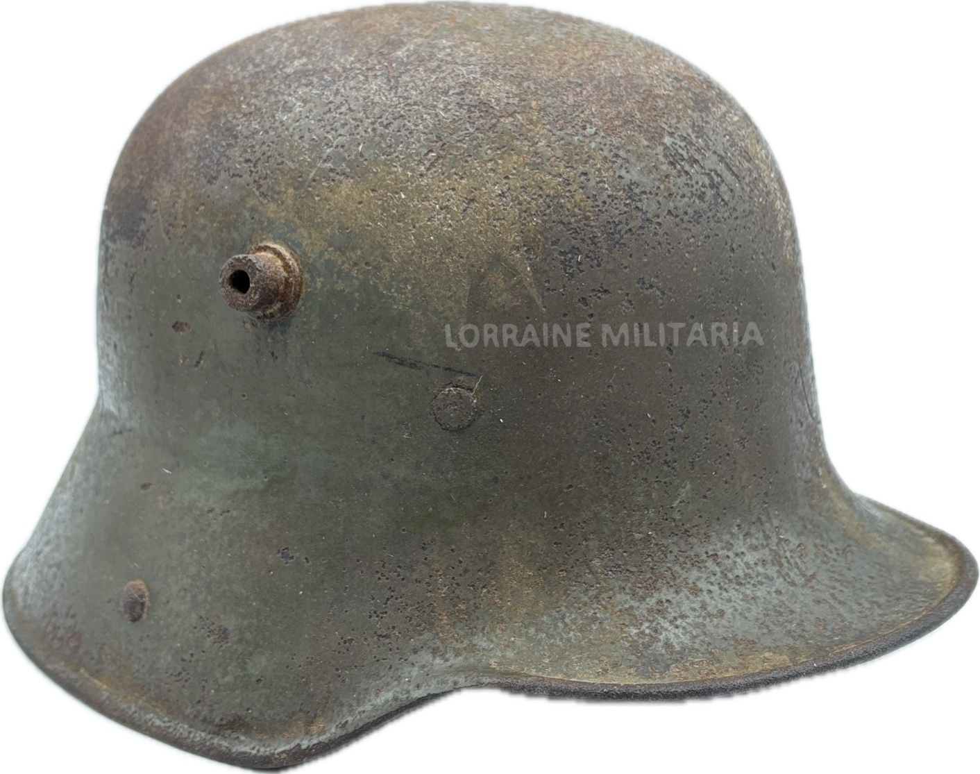 militaria : CASQUE D'ACIER MODELE 1916 STAHLHELM FELDGRAU JUS GRENIER