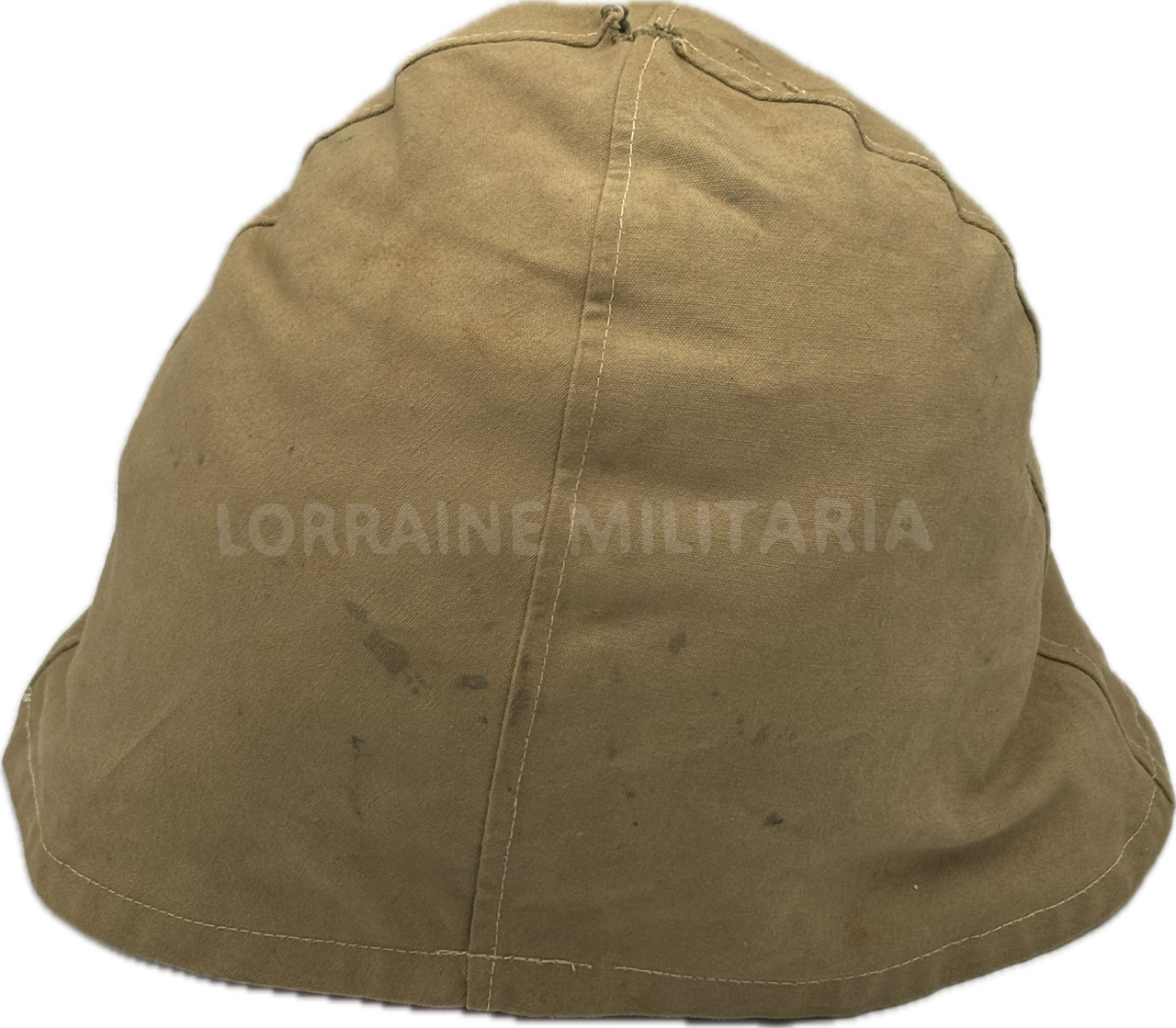 militaria : COUVRE CASQUE COLONIAL PAIN DE SUCRE TOILE SABLE