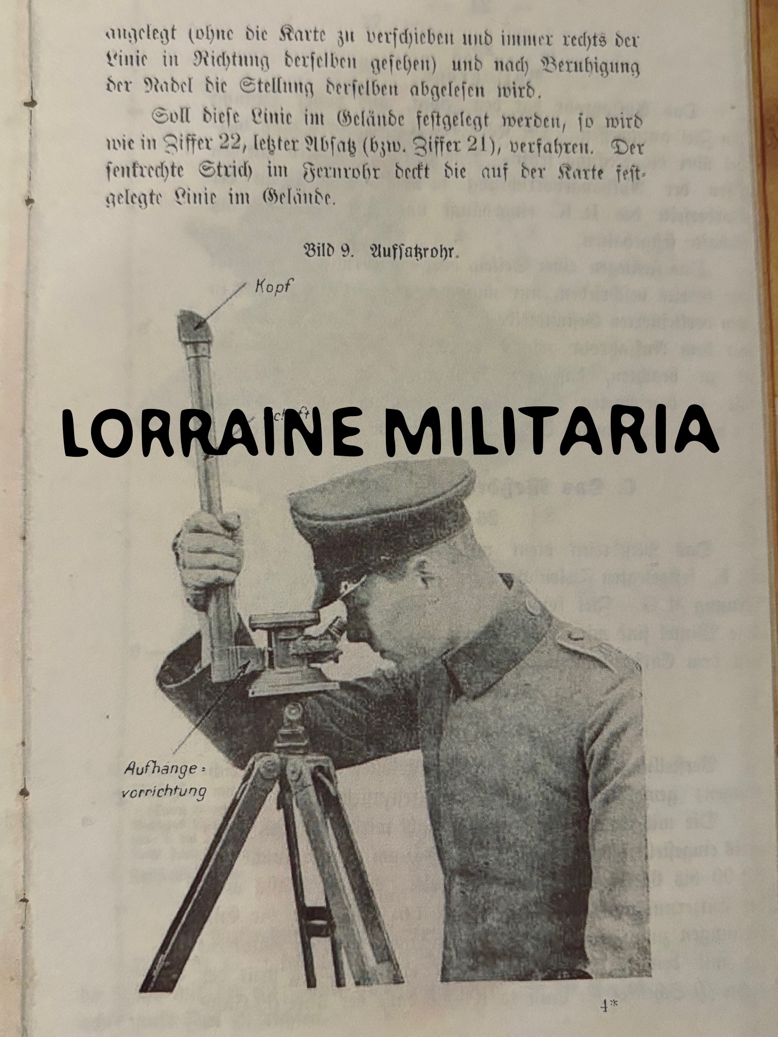 militaria : TRES RARE PERISCOPE RICHTKREIS POUR TIR INDIRECT AVEC LA MG 08 EN 1918