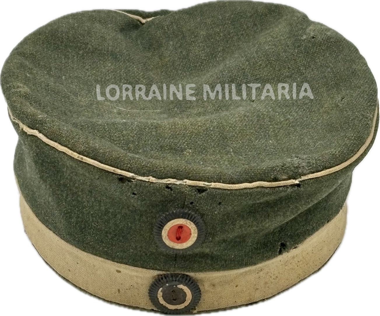 militaria : RARE MUTZE TROUPE CAVALERIE 13ème UHLAN PRUSSE BA X 1915