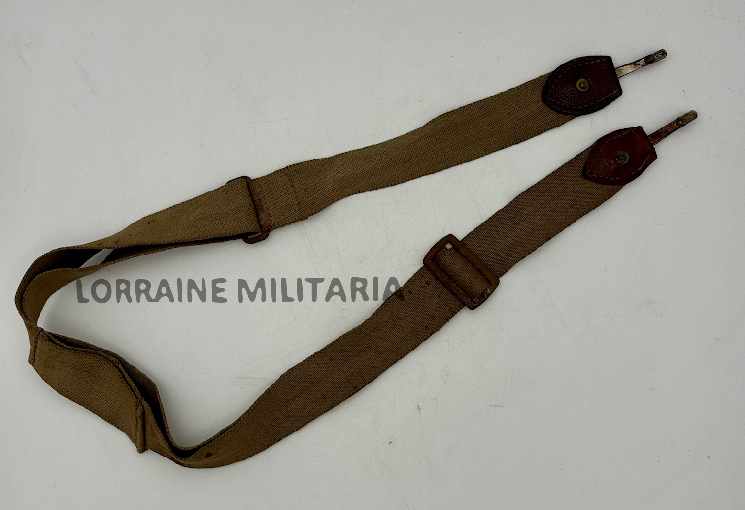 militaria : SANGLE DE SAC A PAIN TOILE GRISE