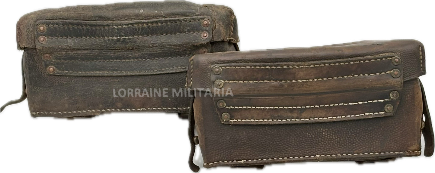 militaria : RARE PAIRE DE CARTOUCHIERES INFANTERIE SPECIFIQUES AU WURTEMBERG 1915