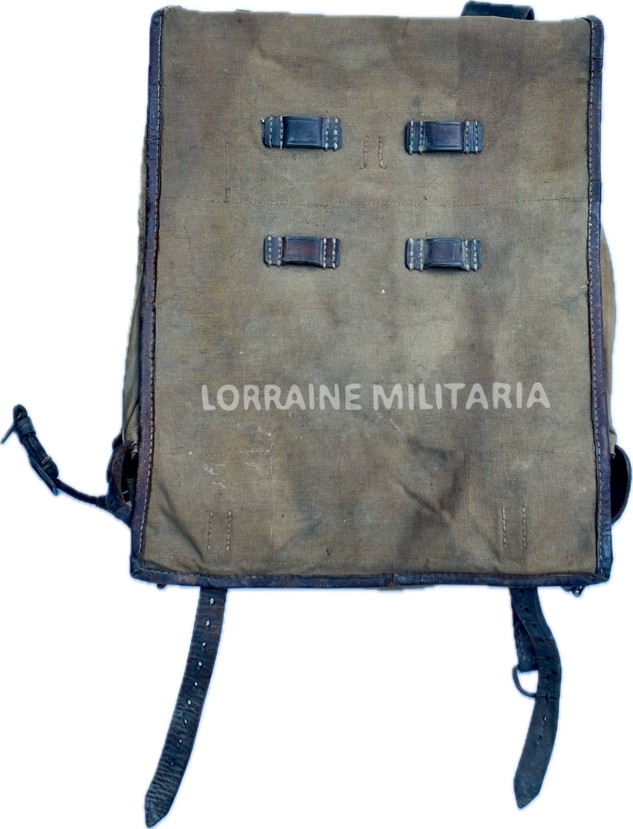 militaria : SAC A DOS TORNISTER DU 170 ÈME REGIMENT D'INFANTERIE 1915 TOILE