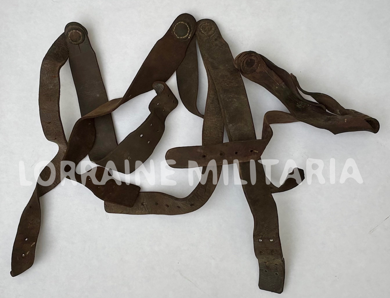 militaria : LOT DE 4 BRETELLES AS DE CARREAU FRANÇAIS SAC A DOS
