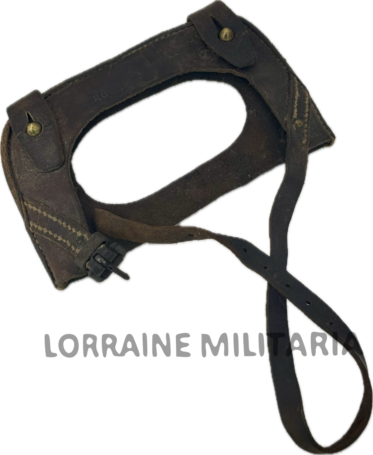 militaria : PORTE PELLE TROUPE CUIR FANTASSIN FRANÇAIS INFANTERIE  DATE 1906