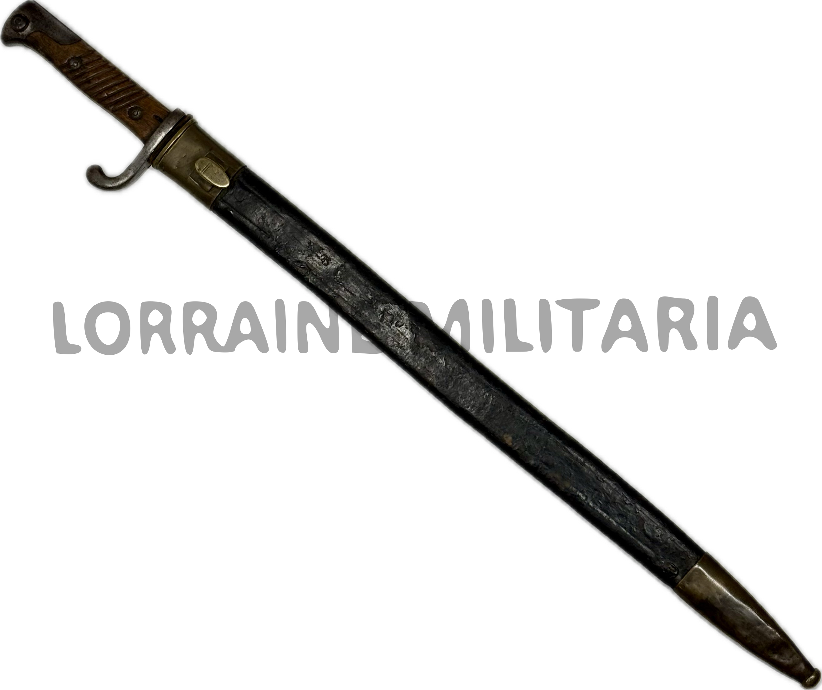 Lorraine Militaria&nbsp;RARE BAIONNETTE ERSATZ ALLEMANDE ARTILLERIE LAME ET FOURREAU DREYSE 1860