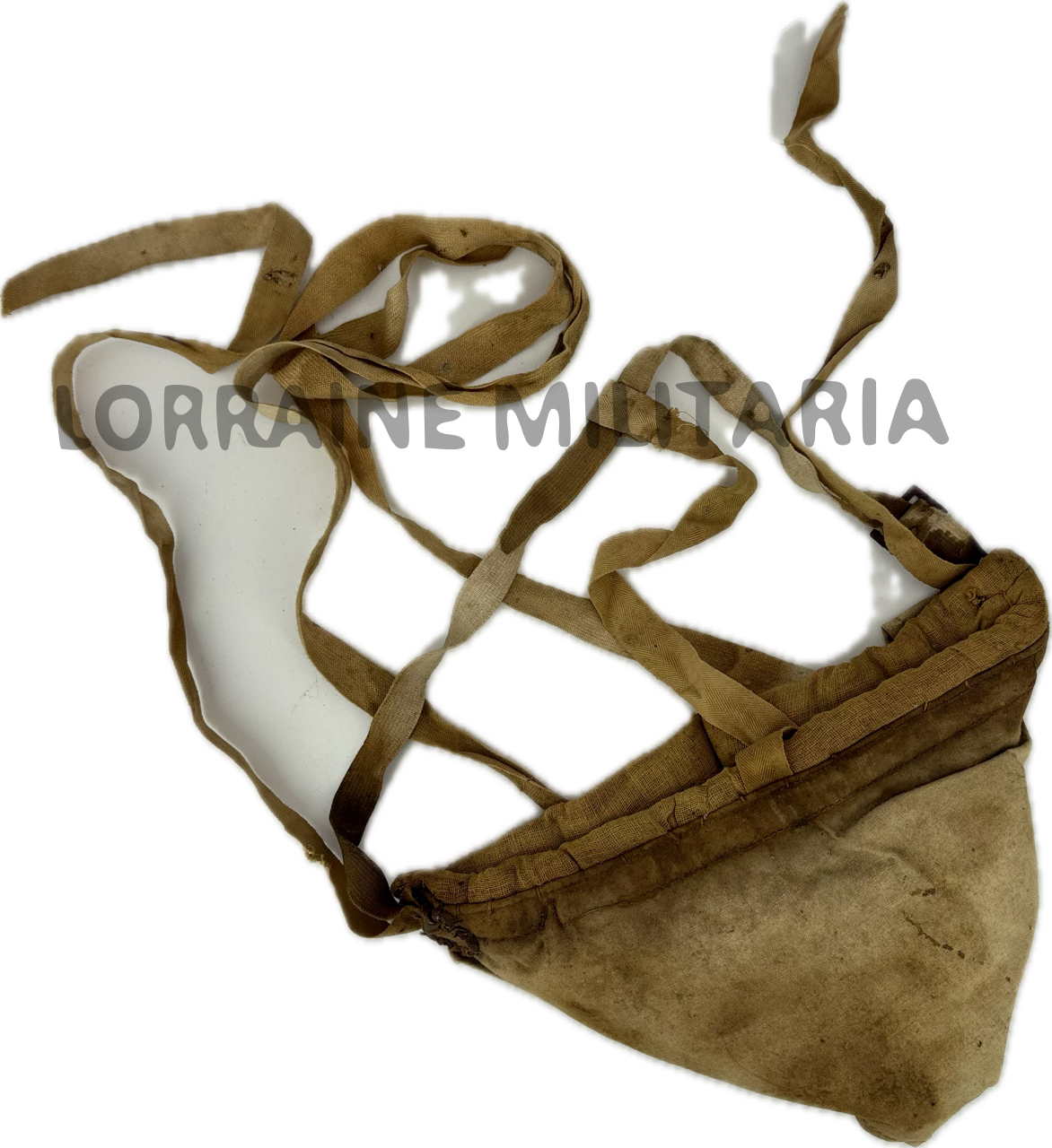 militaria : MASQUE A GAZ FRANÇAIS TAMPON TN 1915
