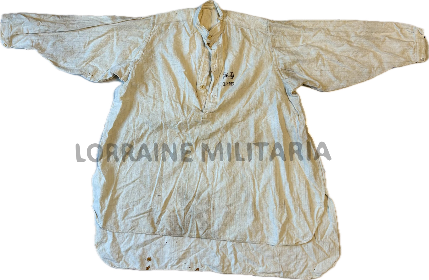 militaria : CHEMISE TROUPE REGLEMENTAIRE FRANÇAISE POILU REGIMENTEE