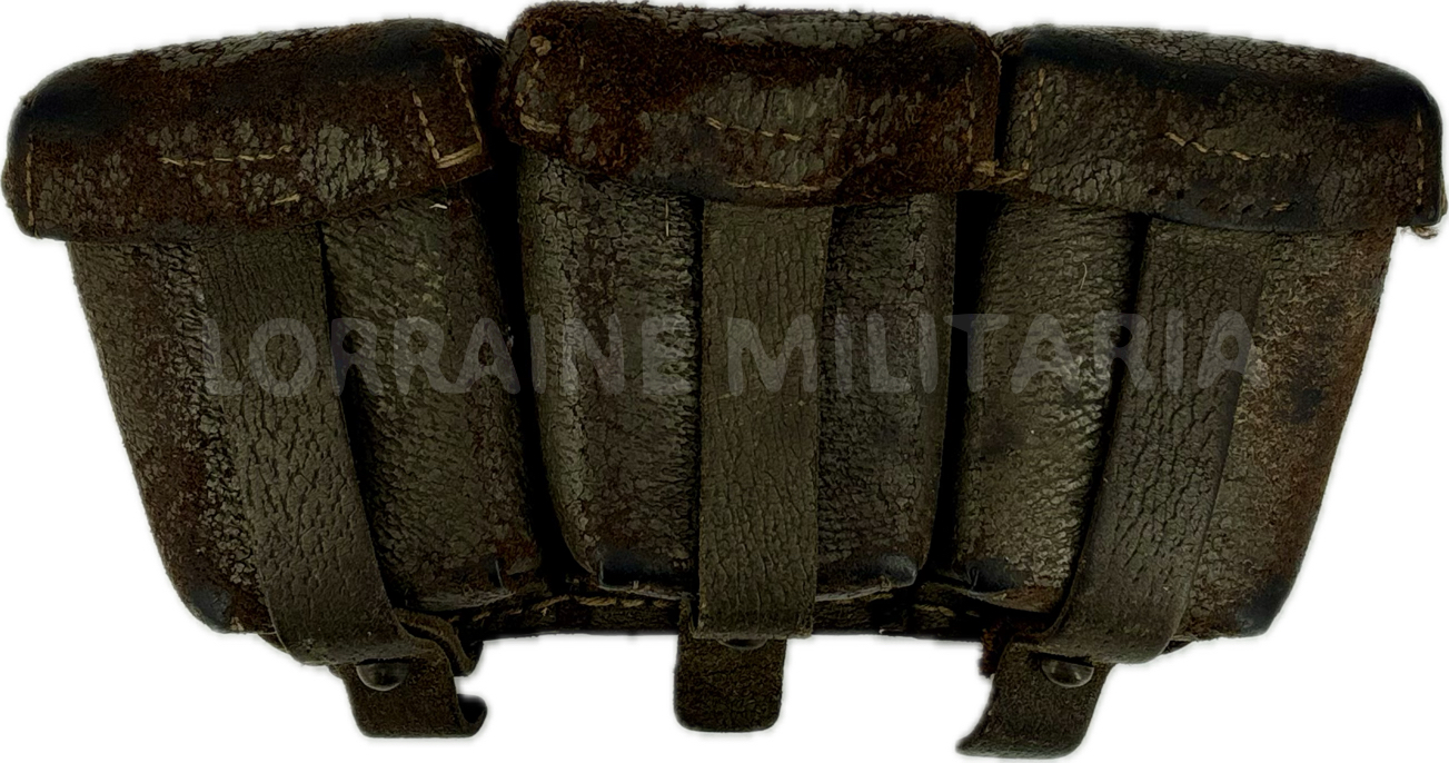 militaria : RARE CARTOUCHIERE ALLEMANDE INFANTERIE FELDGRAU MLE 1909 DATEE 1914