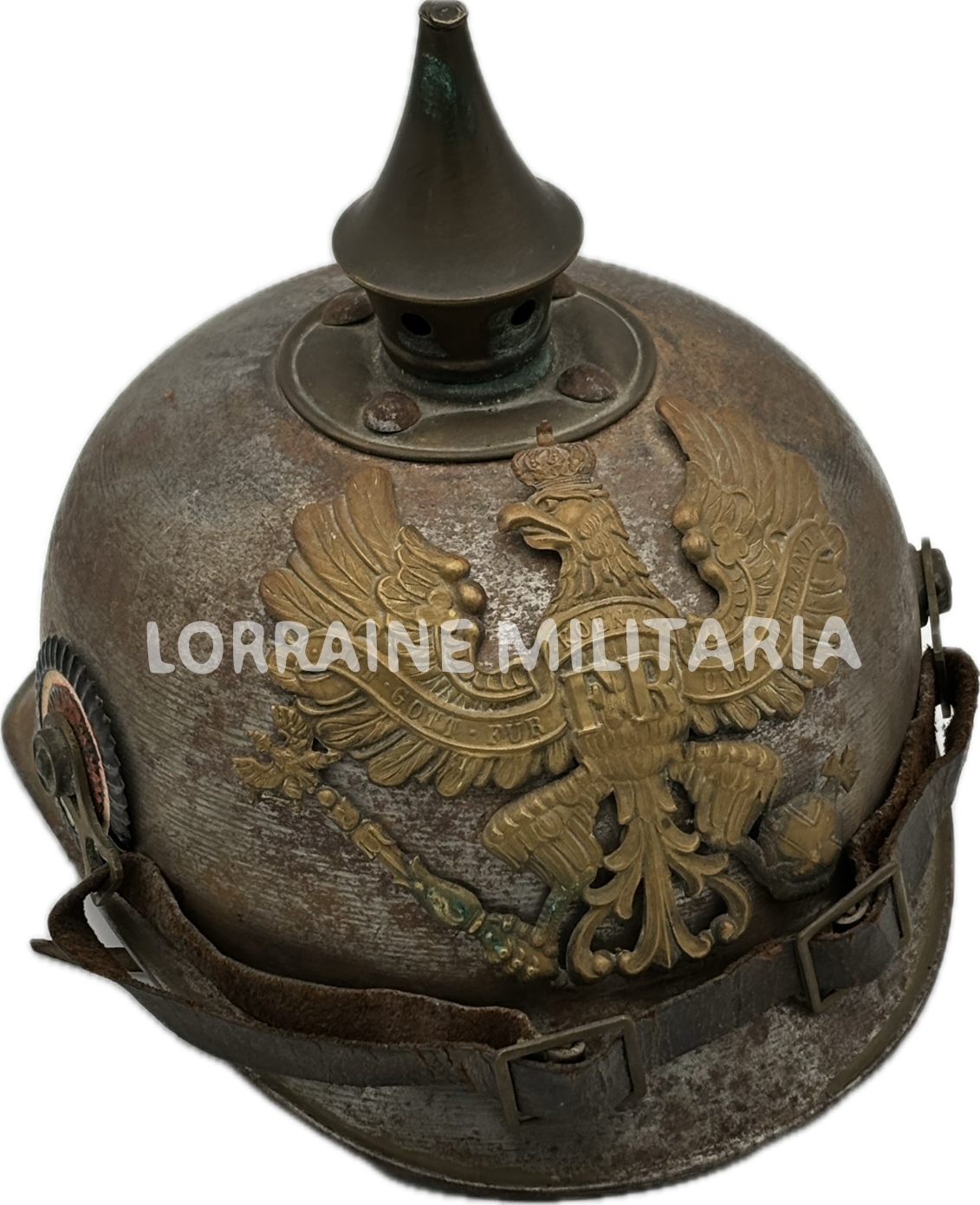 militaria : CASQUE A POINTE TOLE PRUSSE