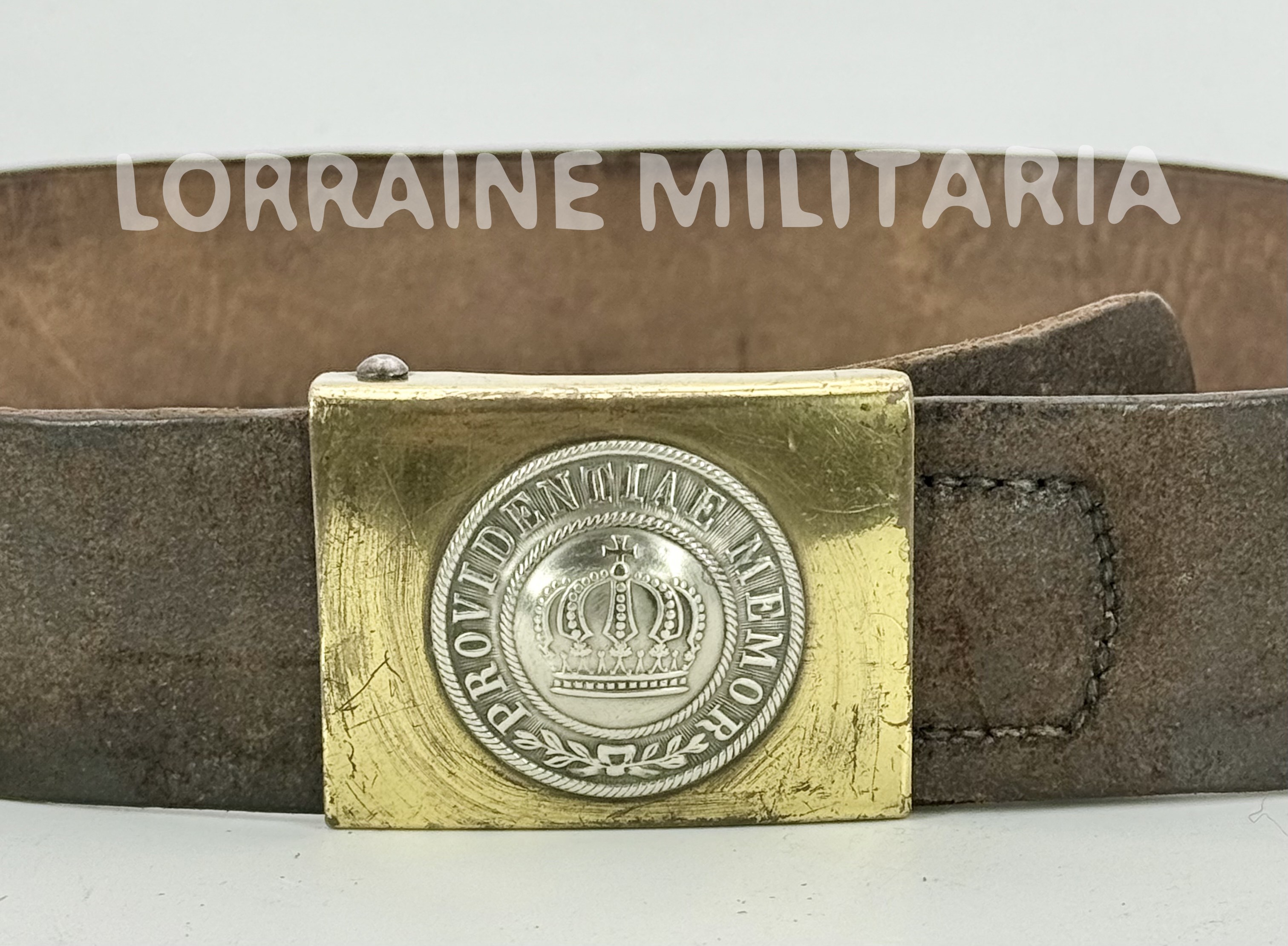 militaria : CEINTURON ALLEMAND TROUPE MLE 95 SAXON DU 133 IR DATE 1906 / 1914