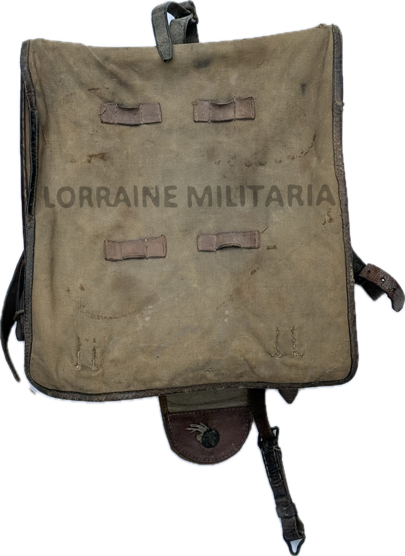 militaria : SAC A DOS ALLEMAND D'ARTILLERIE 3ÈME REGIMENT D'ARTILLERIE DE LA GARDE DATE 1915