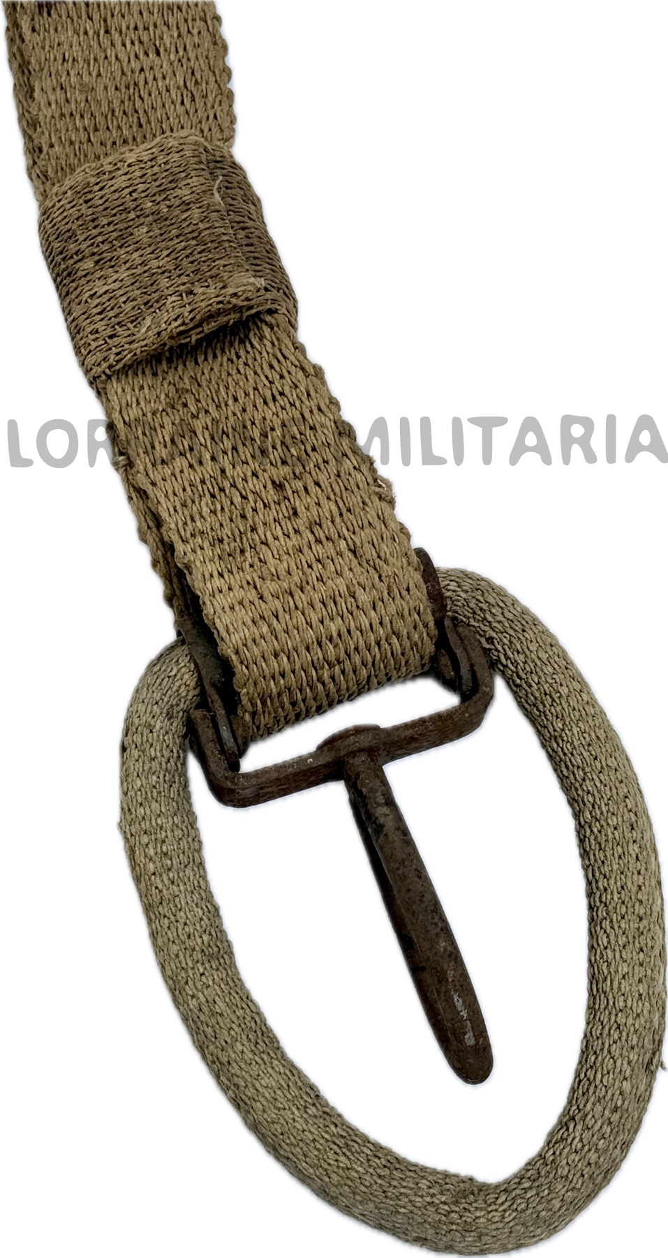 militaria : MORCEAU DE SANGLE ERSATZ DE MITRAILLEUR ALLEMAND MG 08