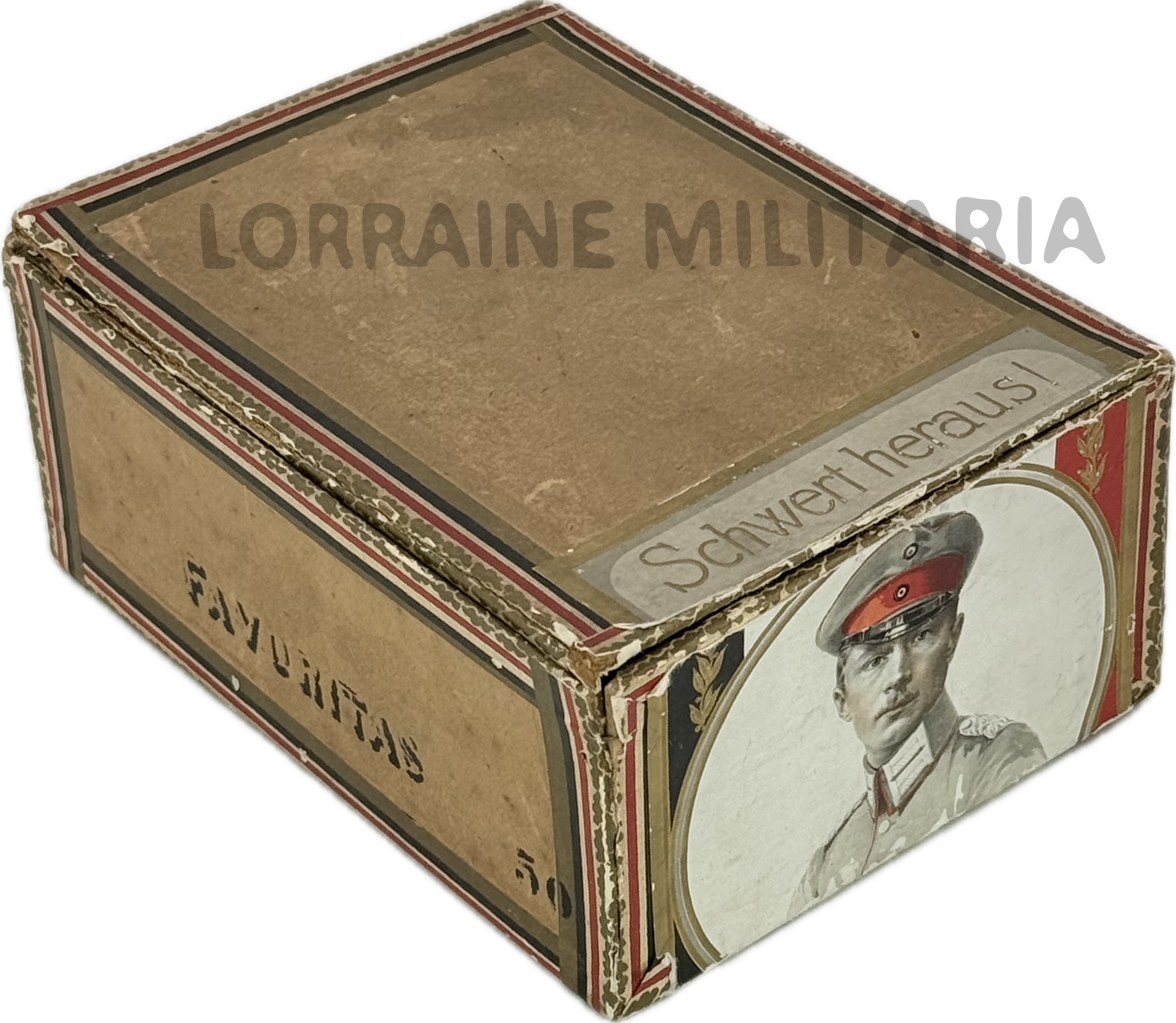 militaria : BOITE ALLEMANDE DE CIGARES PATRIOTIQUES SCHWERT HERAUS KRONPRINZ