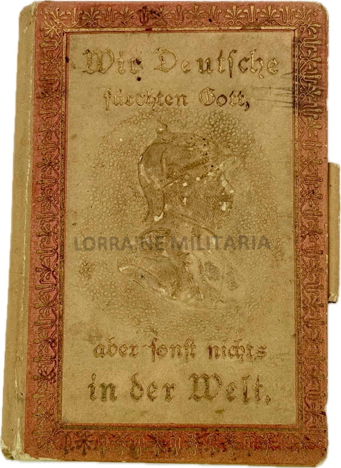 militaria : CARNET DE NOTES ALLEMAND AVEC DEVISE ET EFFIGIE DE OTTO VON BISMARCK