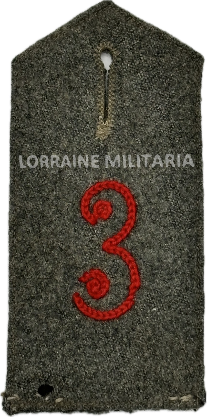 militaria : PATTE D'EPAULE MODELE 1914 DU 3 EME REGIMENT D'INFANTERIE DE RESERVE