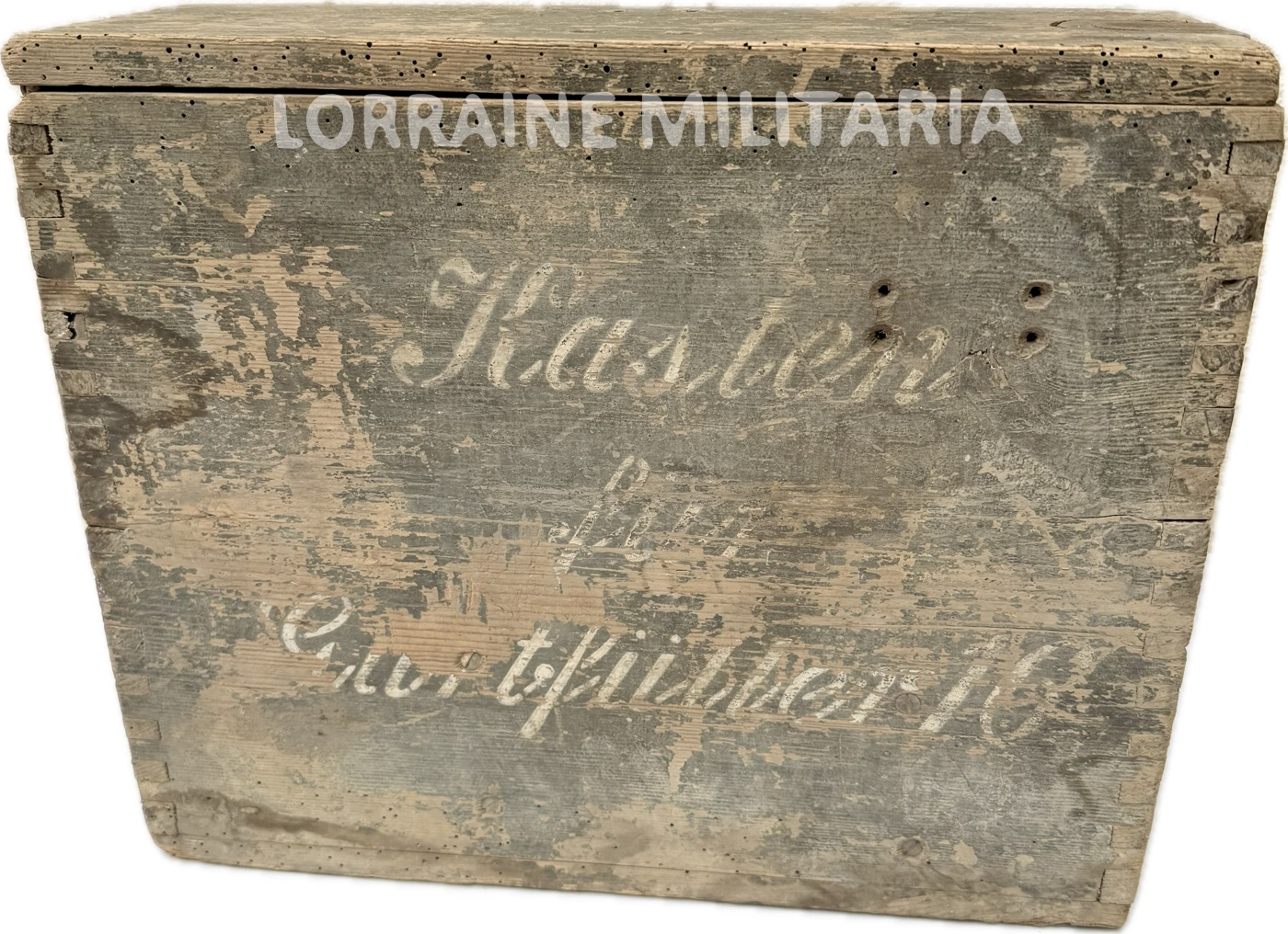 militaria : CAISSE DE TRANSPORT ALLEMANDE POUR GURTFULLER 1916  MITRAILLEUSES MG