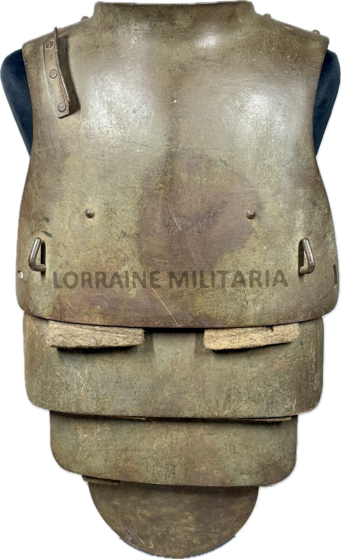 militaria : CUIRASSE GUETTEUR DE TRANCHEE ALLEMANDE SAPPENPANZER 2EME MODELE