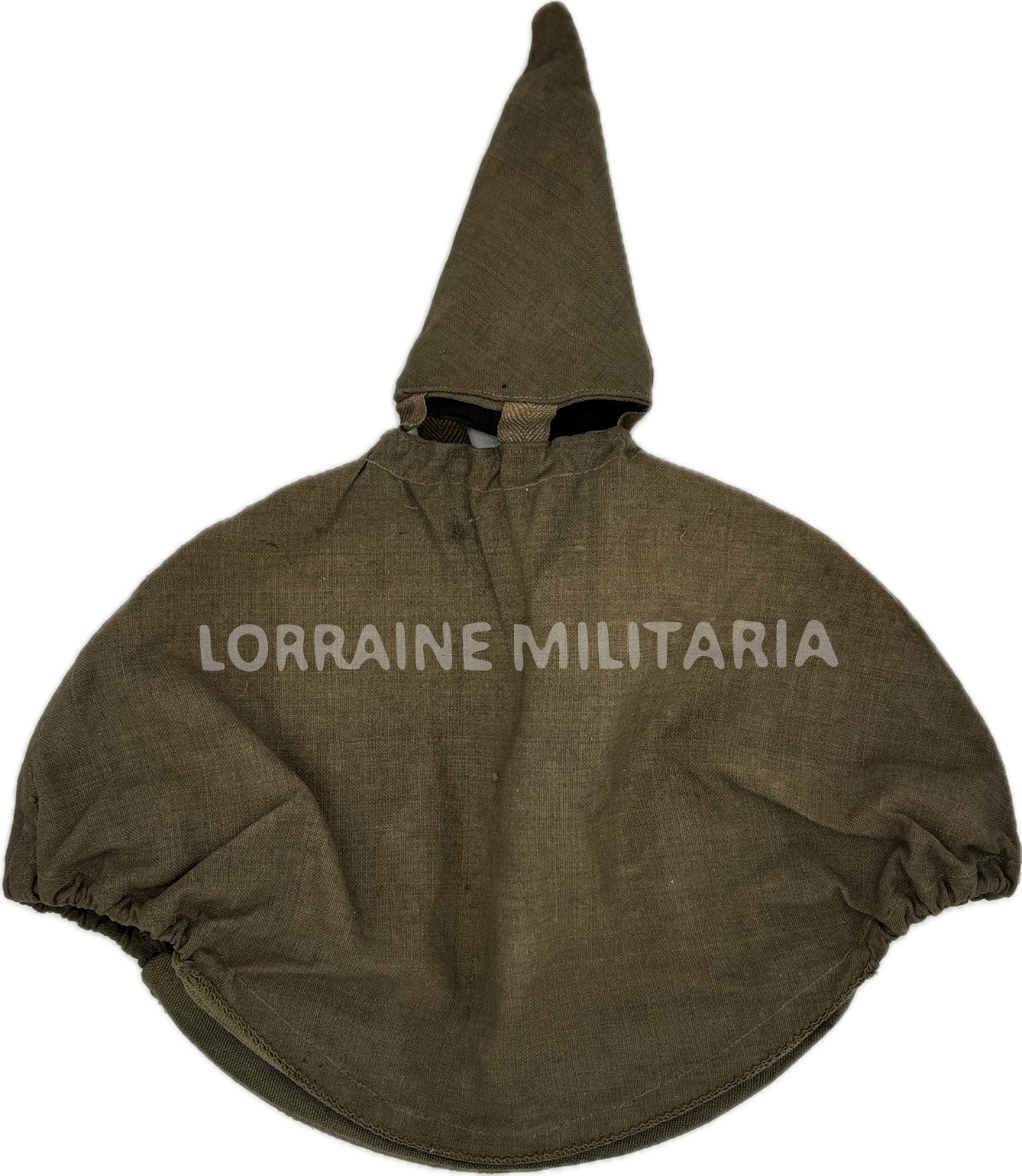 militaria : COUVRE CASQUE A POINTE D'OFFICIER TOILE EN CAMPAGNE