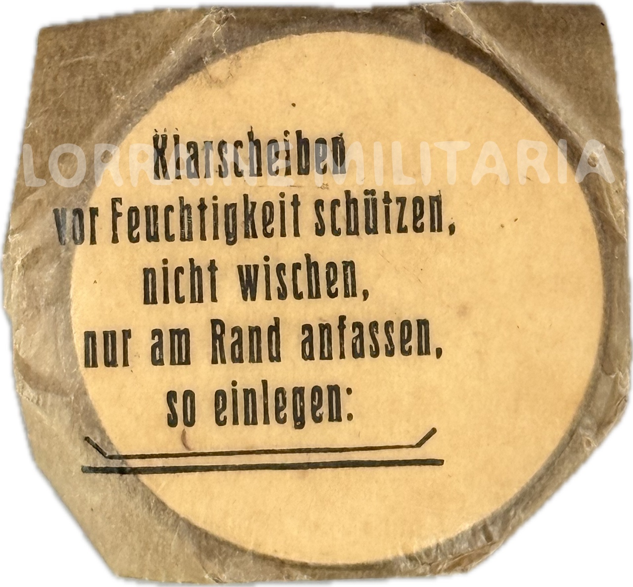 militaria : OEILLETONS DE RECHANGE POUR MASQUE À GAZ ALLEMAND