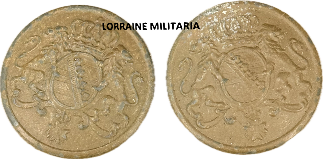 militaria : PAIRE DE DISQUES DE COL POUR SOUS-OFFICIER SAXE MODELE PEINT