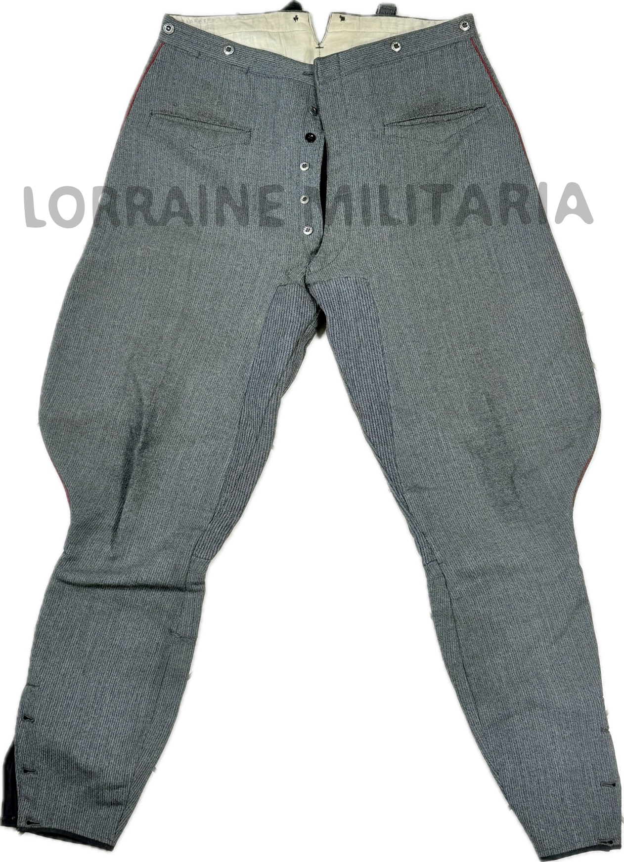 militaria : CULOTTE ALLEMANDE D'OFFICIER BAVAROIS STEINGRAU PASSEPOILEE ROUGE