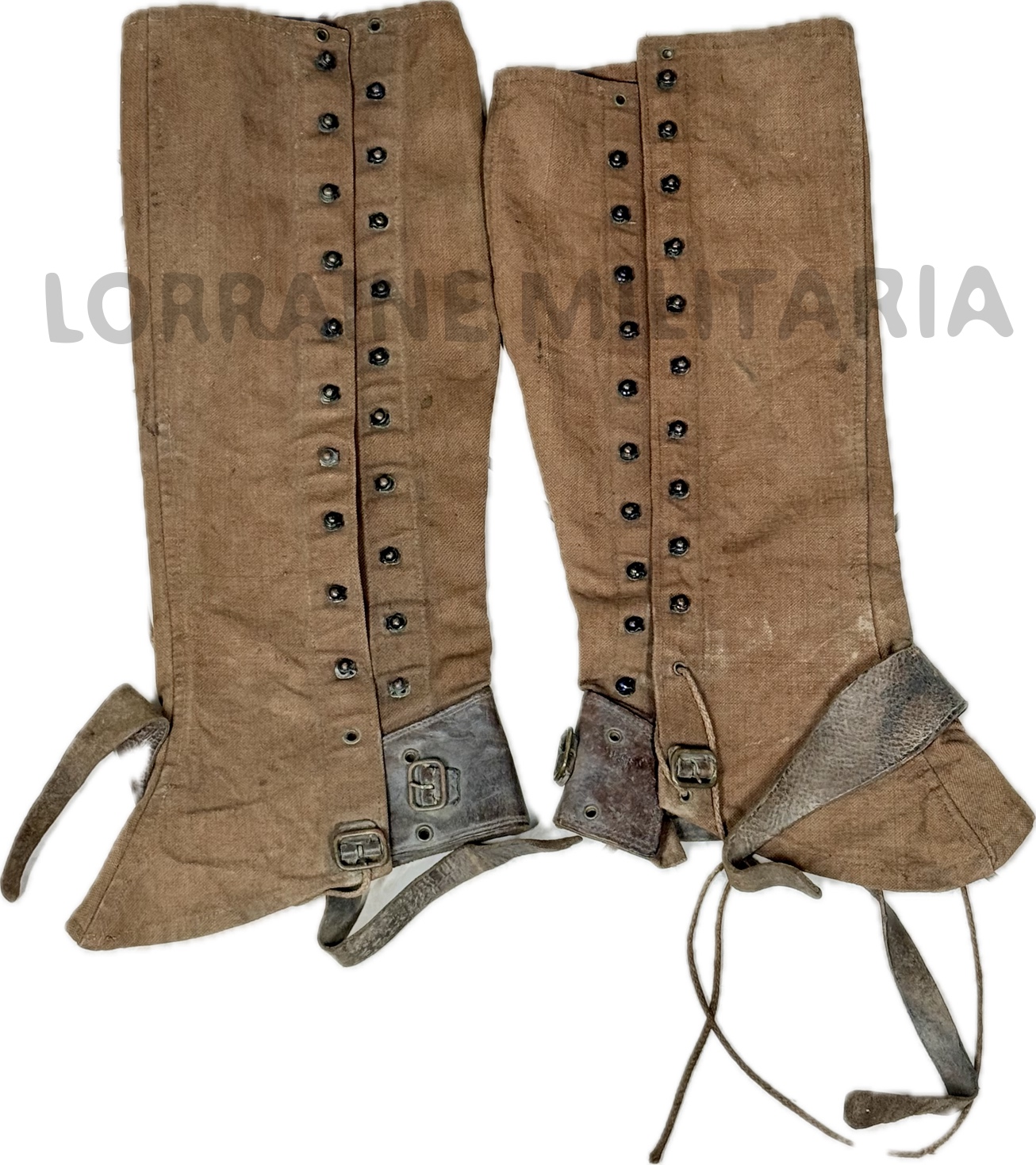 militaria : PAIRE DE GUETRES ALLEMANDES TROUPE KAISERLICHE MARINE ET SEEBATAILLON