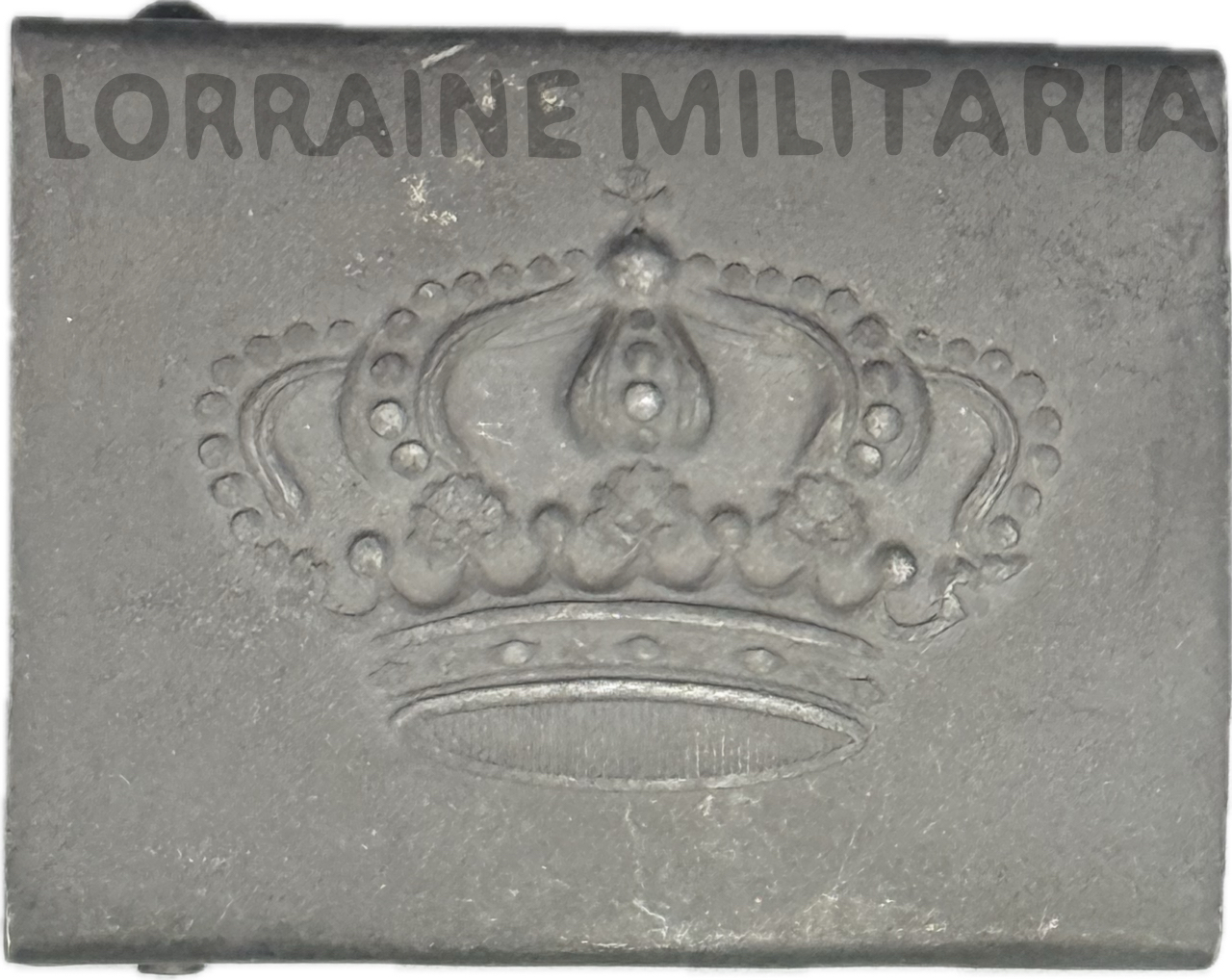 militaria : BOUCLE DE CEINTURON TROUPE HESSOISE MLE 1915 EN FER PEINT GRIS