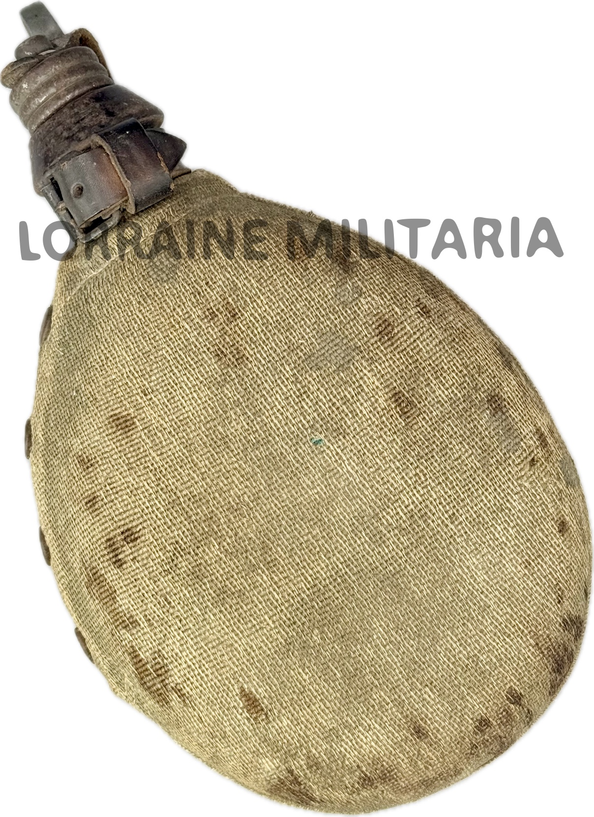 militaria : GOURDE TROUPE ALLEMANDE MODELE 1917 TOILE ERSATZ FIBRE ORTIE