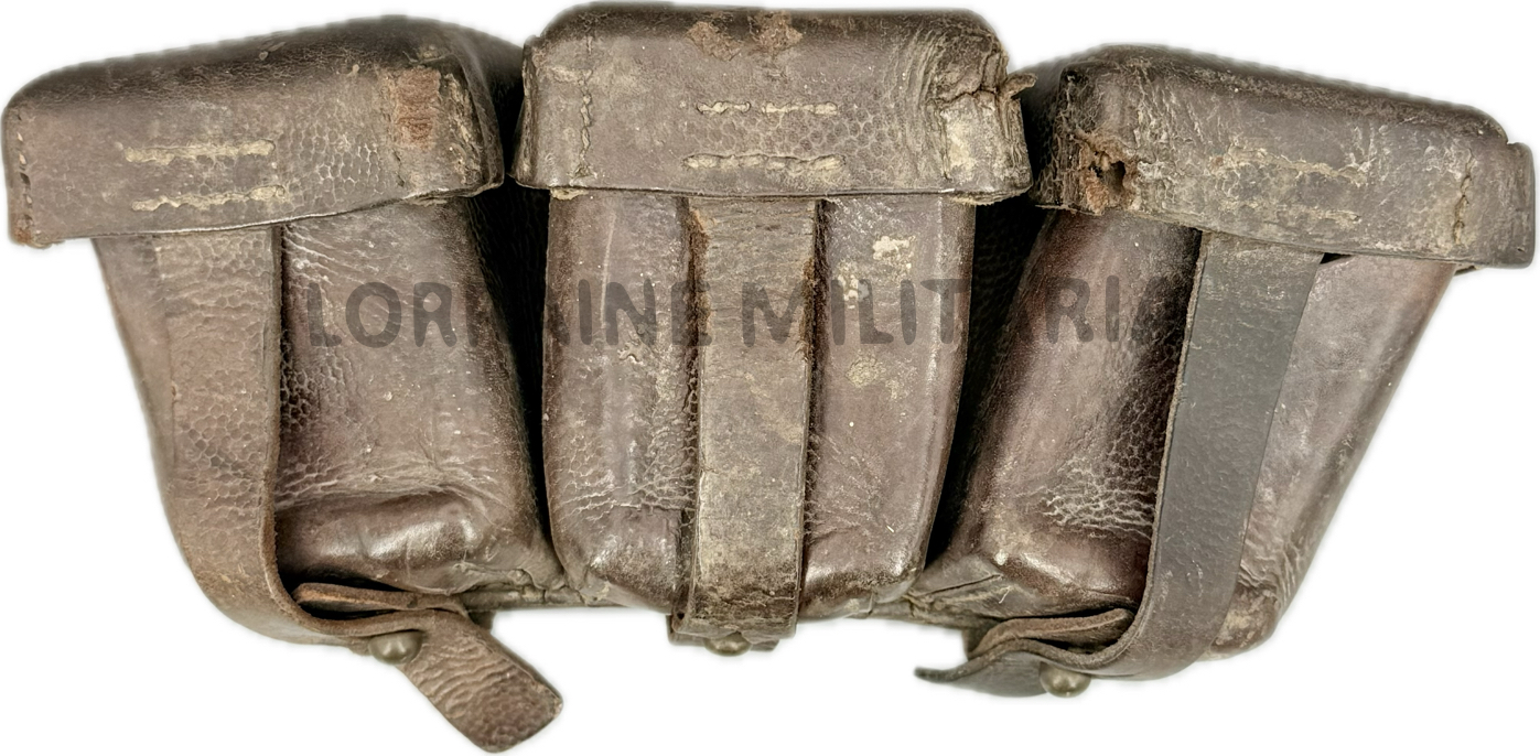 militaria : CARTOUCHIERE ALLEMANDE TROUPE INFANTERIE  MLE 1909 BAVAROISE IMPACTEE